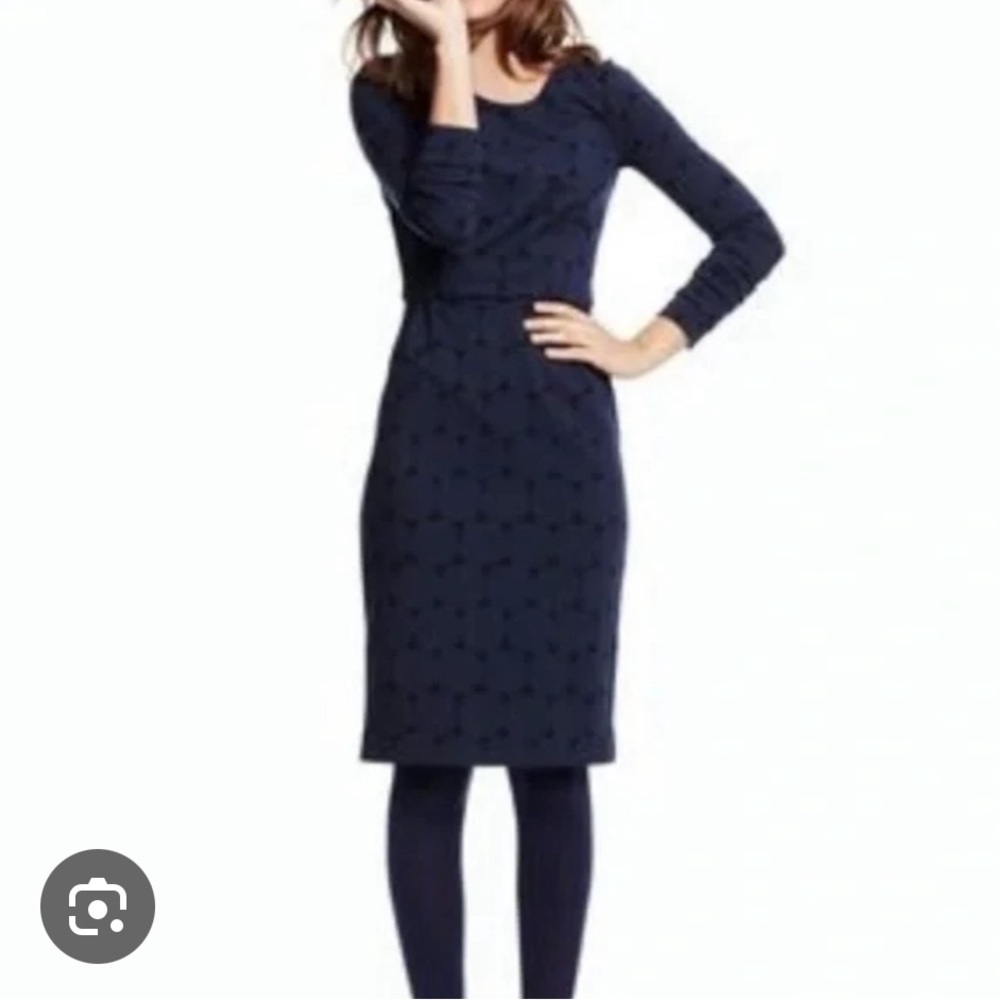 Boden Blue And Black Geometric
Ponte Long Sleeve Dress Size 6